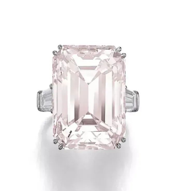 Harry Winston Light Pink Diamond Ring, Valued at $14 Million