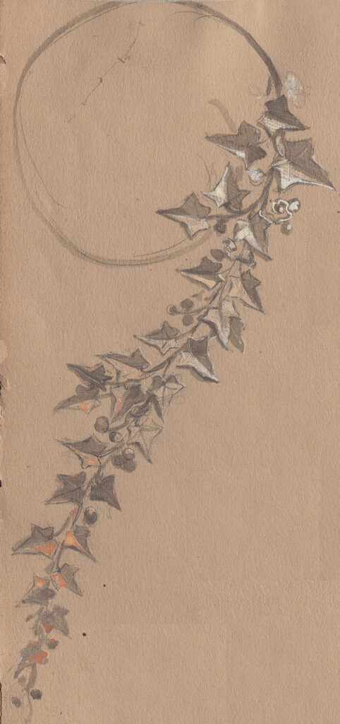 The first ivy Question Mark necklace sketch by Paul Legrand
1879
©Boucheron Archives