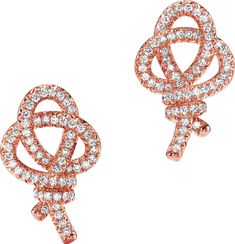 "Tiffany Keys" collection "Woven" key hinged bangle and "Woven" key earrings