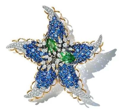 Jean Schlumberger for Tiffany & Co.
Babe Paley's starfish brooch
Gold, diamonds, sapphires, and emeralds