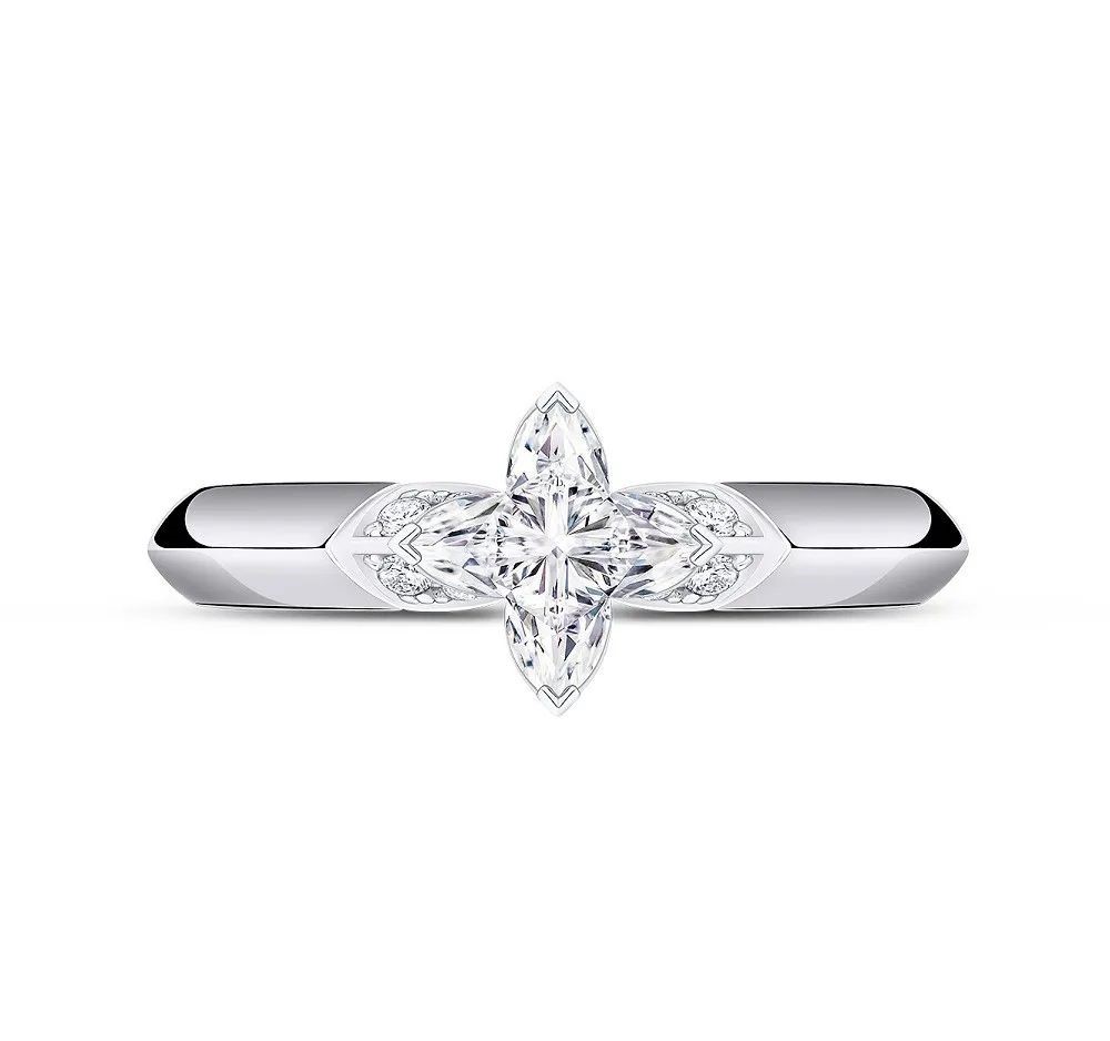 LV Diamonds Solitaire Platinum Ring, by Louis Vuitton