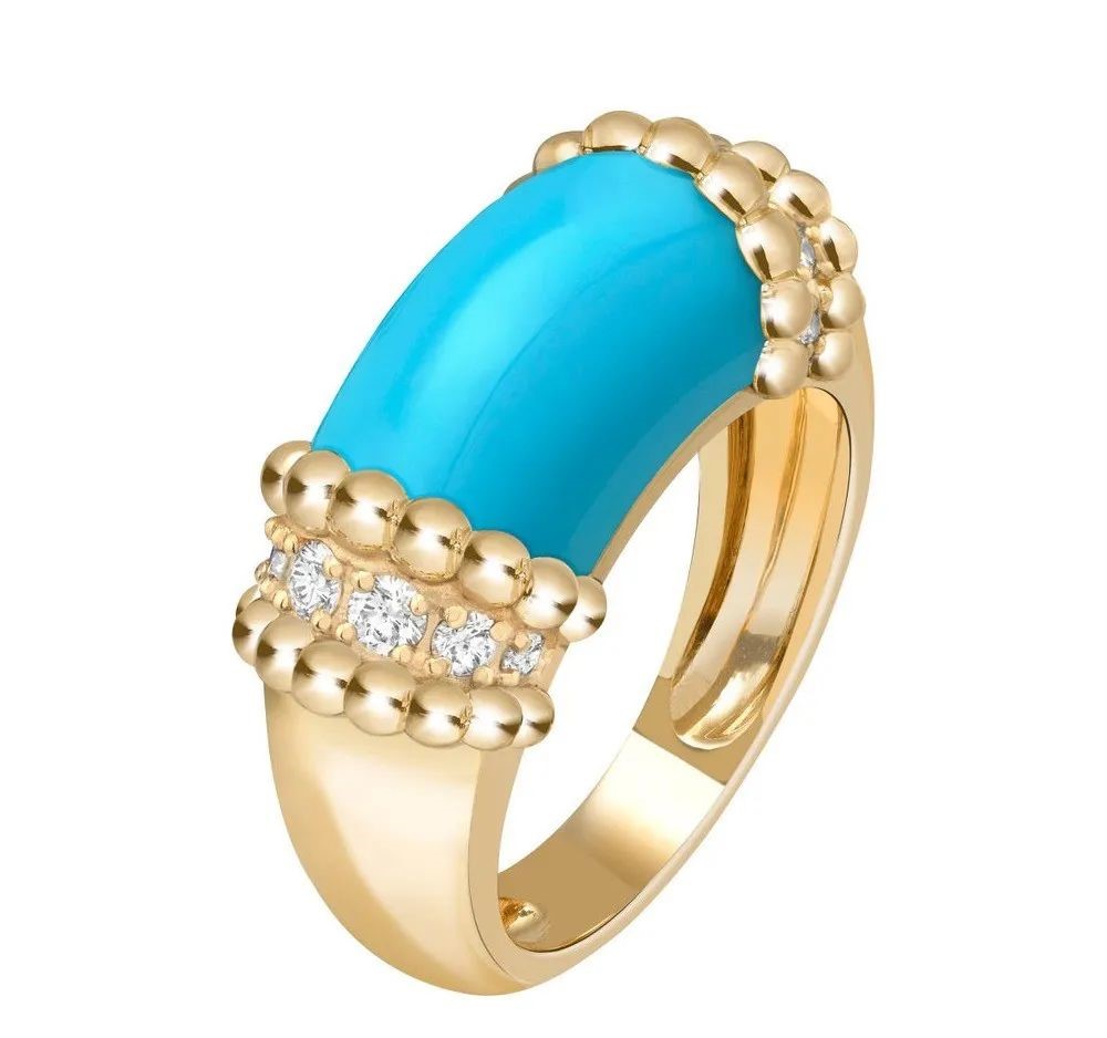 Perlée Couleurs yellow gold ring, by Van Cleef & Arpels