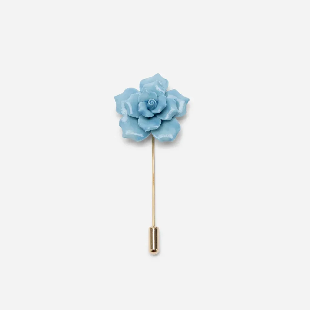 ANDRES GALLARDO-Rose-Blue Rose Brooch