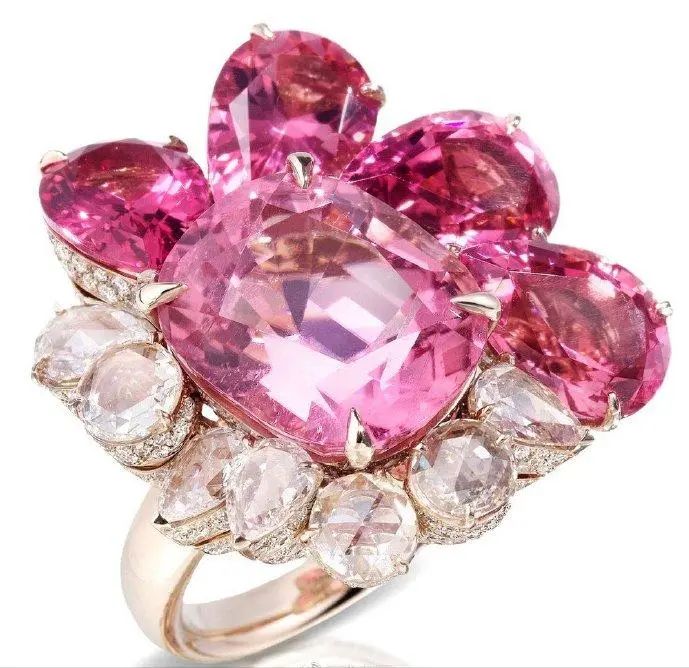 Pom Pom London tourmaline rose gold ring Pomellato