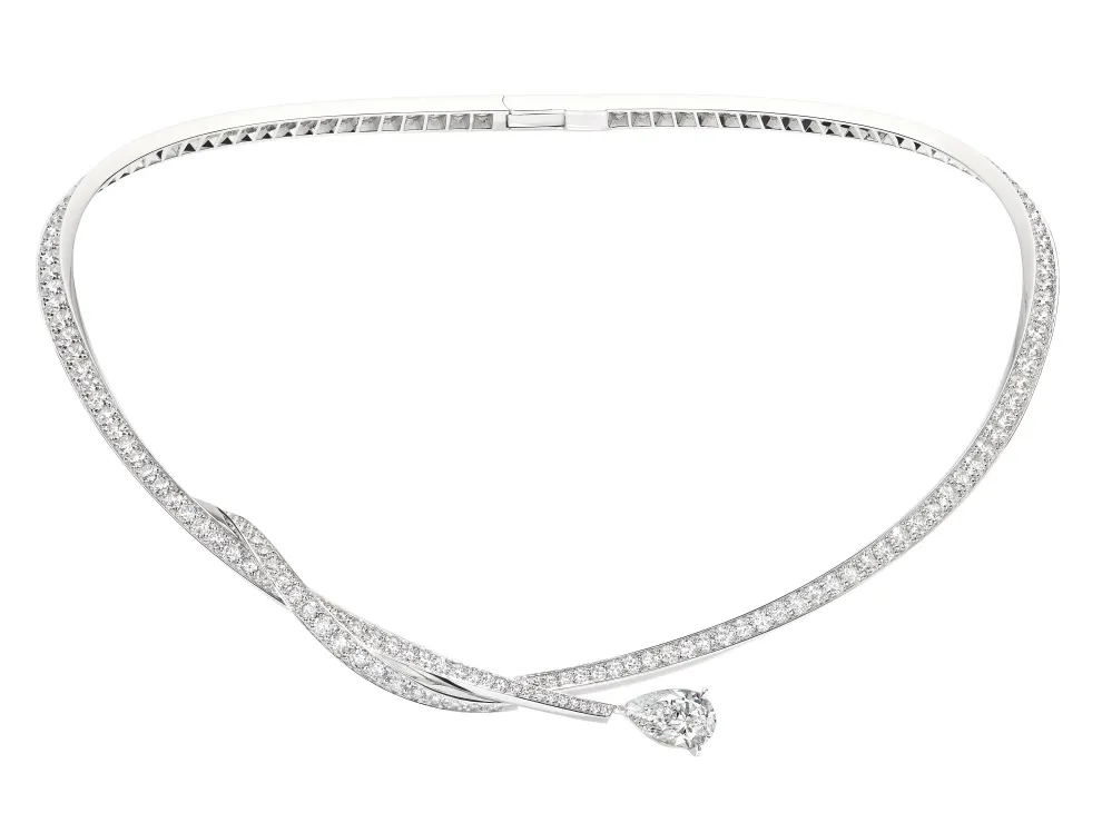 Chaumet Liens series white gold and diamond pendant necklace