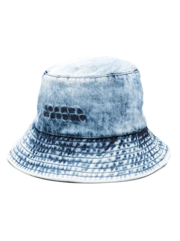 Isabel Marant Logo Embroidered Denim Bucket Hat