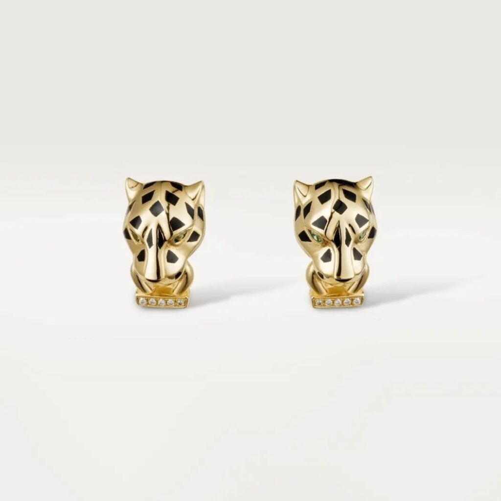 Cartier
18K yellow gold Panthère earrings