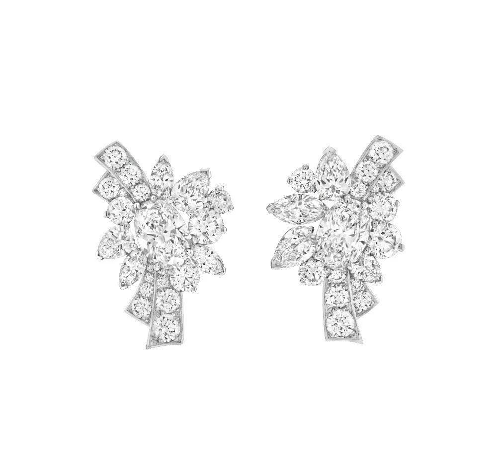 Boutonnière de Diamants White Gold Earrings, by Van Cleef & Arpels