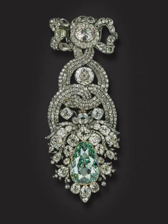 Dresden Green Diamond Brooch