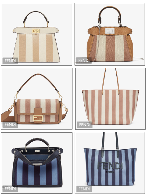 The nautical stripe designs in FENDI's capsule collection