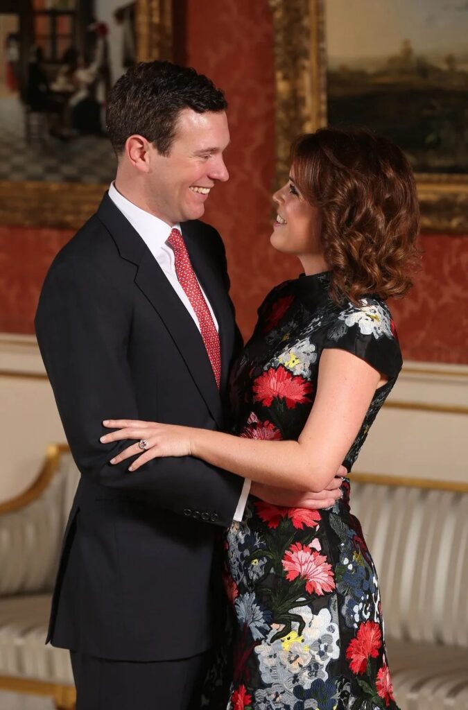 Princess Eugenie's engagement ring
Set with a Padparadscha weighing approximately five carats