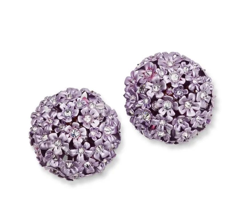 Lavender Stud Earrings, by Hemmerle