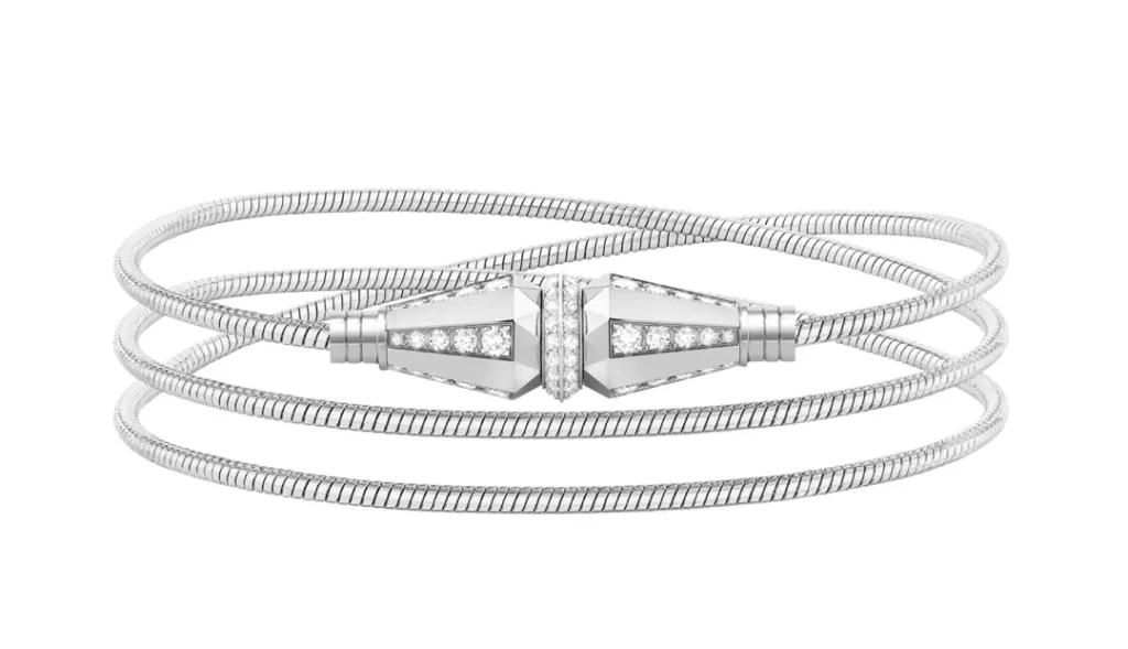 Boucheron Jack de Boucheron series white gold and diamond triple loop chain