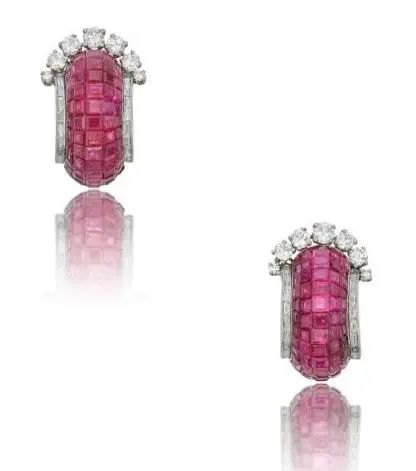 Van Cleef & Arpels
Ruby and Diamond Earrings
From the Vault: Exceptional Signed Jewels
March 2024, Sotheby's New York
Estimate: $100,000 - $150,000
Sold for: $120,650