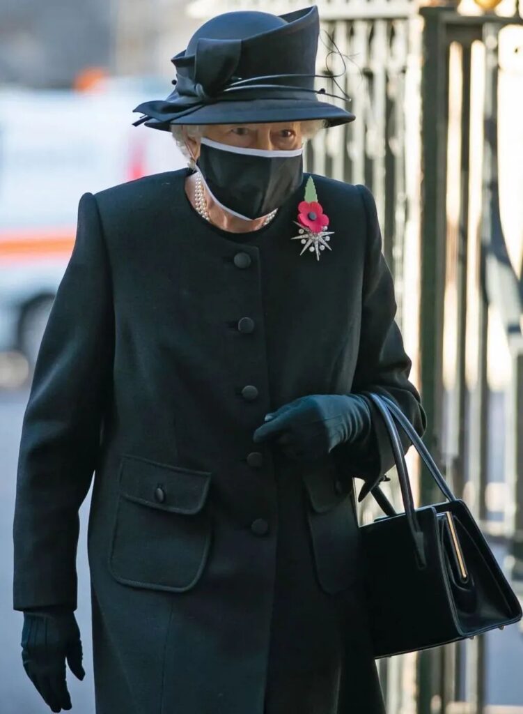 Queen Elizabeth II wearing the Jardine Star Brooch.