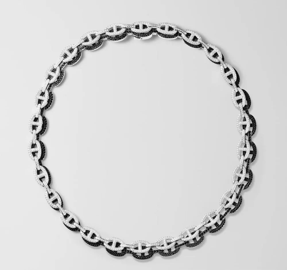 Les Jeux de l'Ombre Platinum Necklace, by Hermès