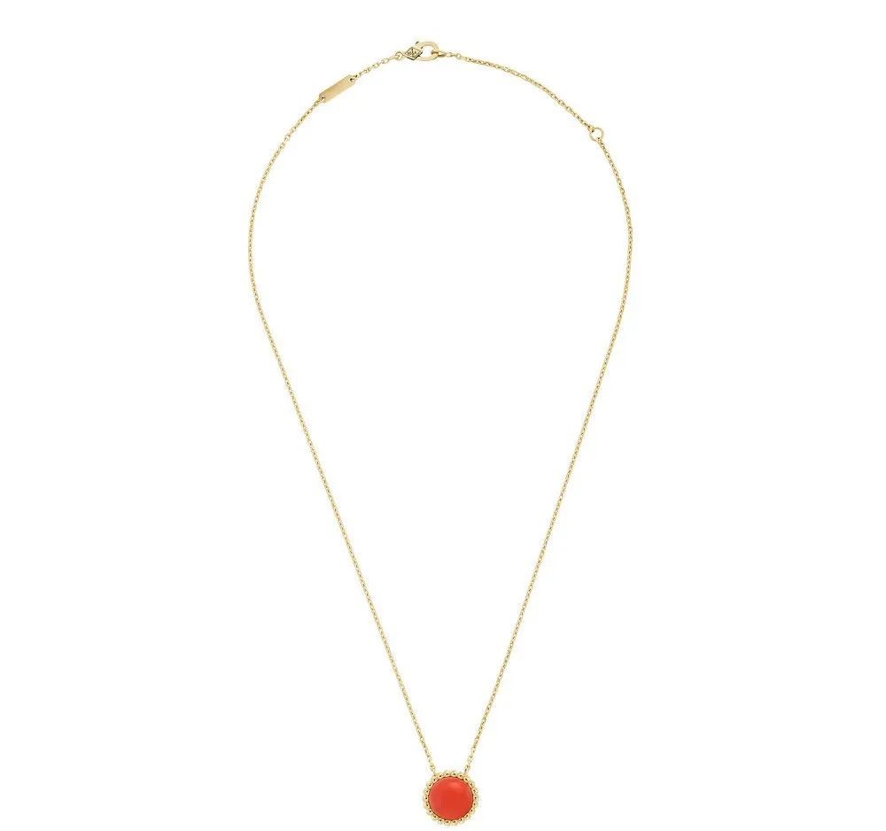 Perlée Couleurs yellow gold pendant necklace, by Van Cleef & Arpels