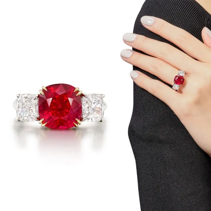 "Mogok Sun" Ruby and Diamond Ring