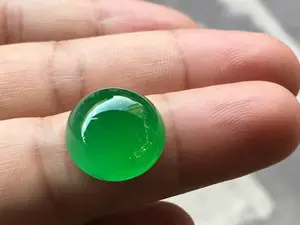 
Xiuyan jade cabochon.