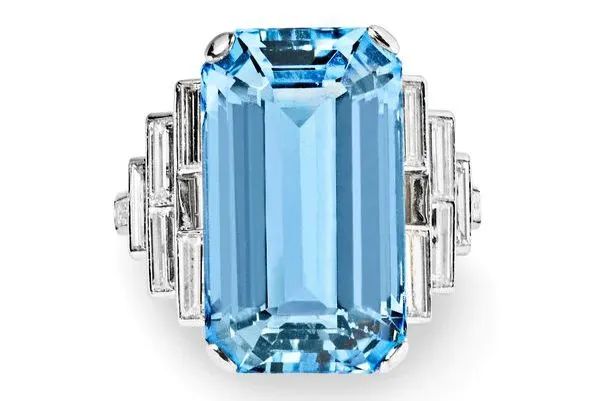 Cartier aquamarine cocktail ring, circa 1935