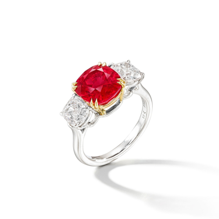 "Mogok Sun" Ruby and Diamond Ring