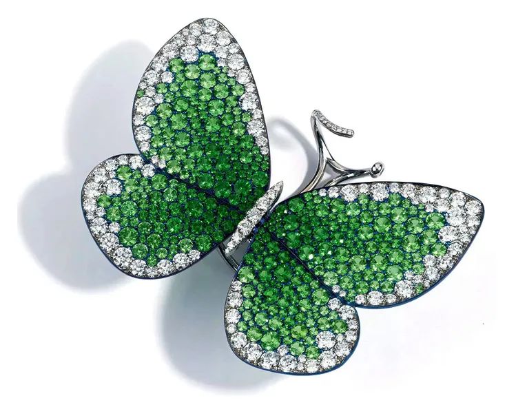 Glenn Spiro
Papillon Ring
Titanium, tsavorite, diamonds