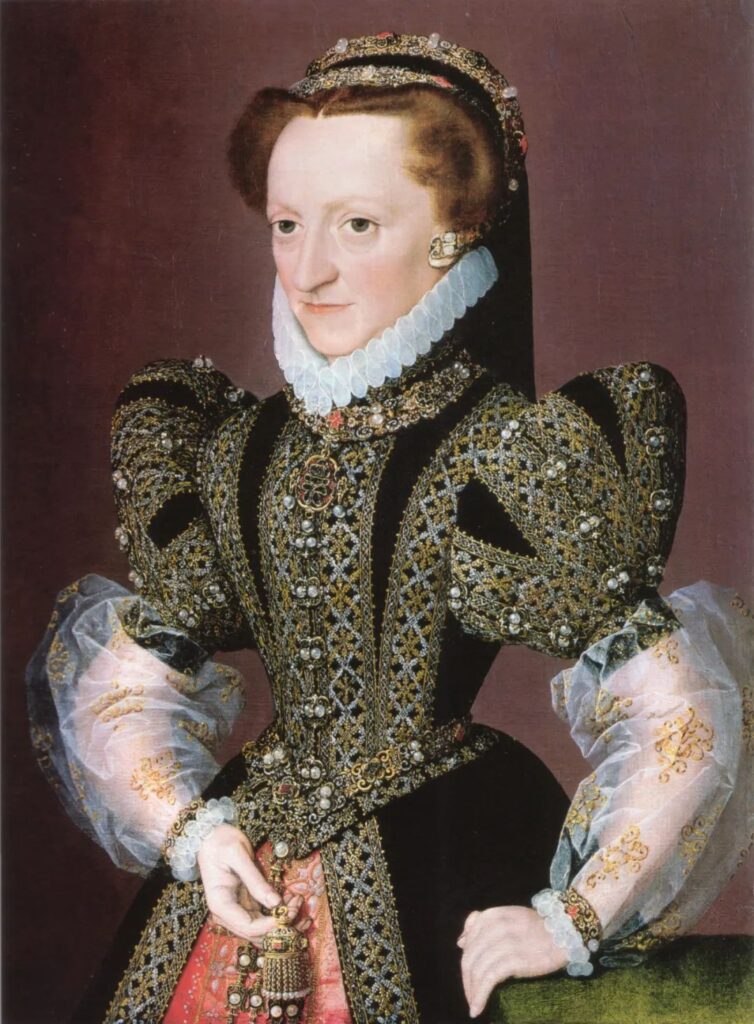 Portrait of a lady wearing gold and silver bobbin lace,
Gilles Claeissens, 1568-1572, Unknown location