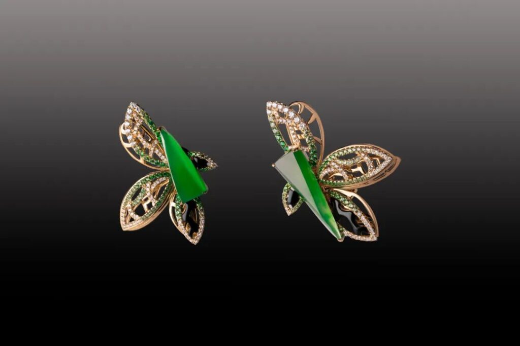 GuiQi Jewelry
"Michaela Butterfly" earrings
Jadeite, diamonds, black onyx