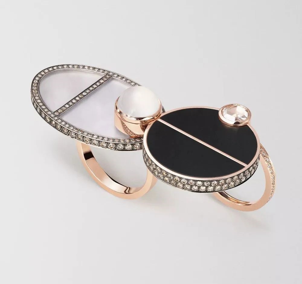 Les Jeux de l'Ombre Rose Gold Ring, by Hermès