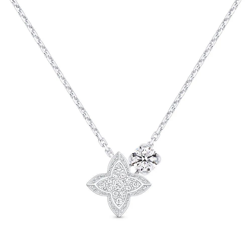 LV Diamonds Double Platinum Pendant Necklace, by Louis Vuitton