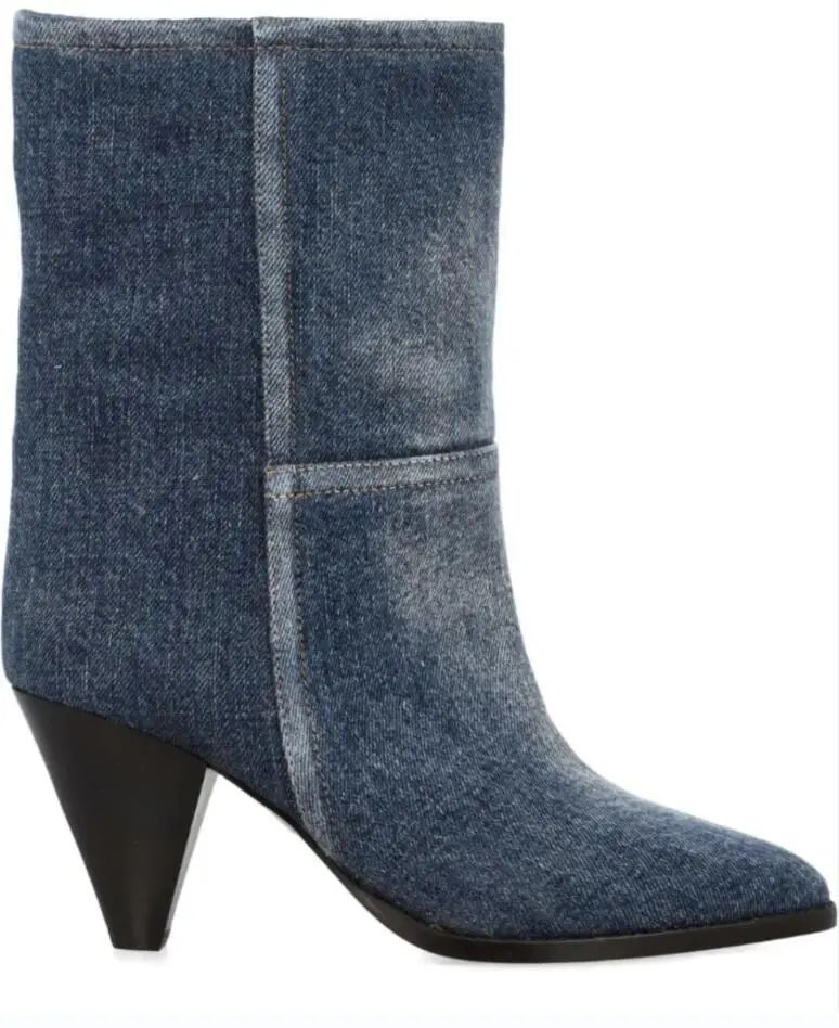 Isabel Marant Rouxa high-heeled denim boots