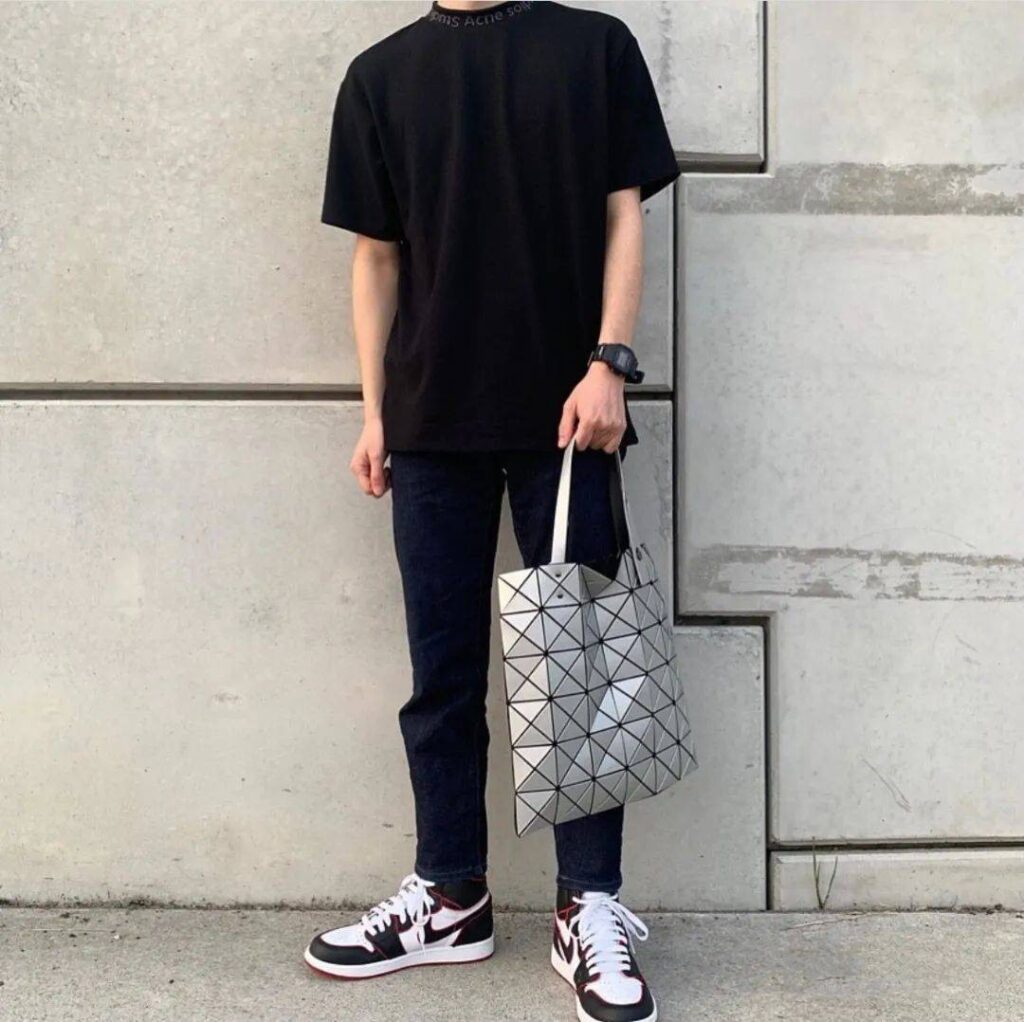 Miyake Six-grid tote bag