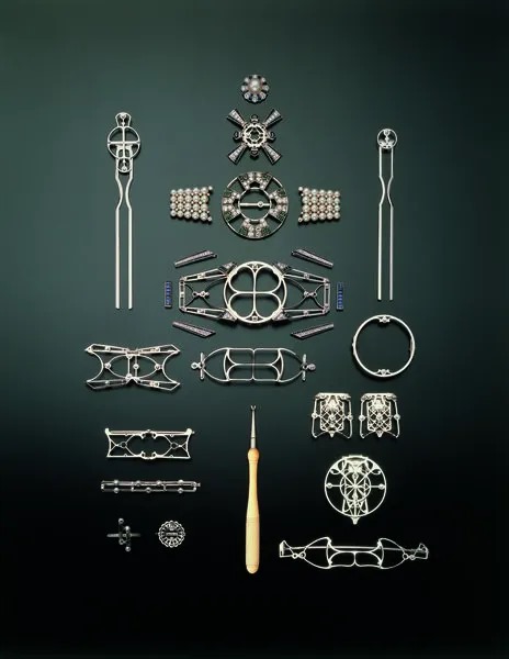 Diagram showing the modular breakdown of the Obi-dome "Yaguruma".