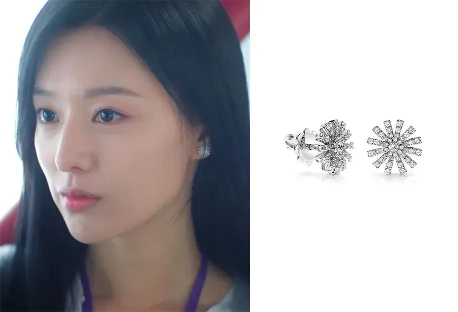 Kim Ji-won wearing Damiani's Margherita series earrings in the drama