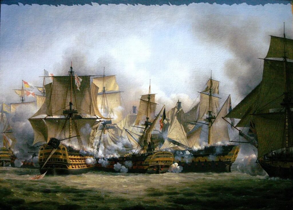 A warship drawn by Louis Crépin
200,000 livres is equivalent to about 14 million USD today, At that time, a 74-gun Téméraire-class ship of the line cost about the same.