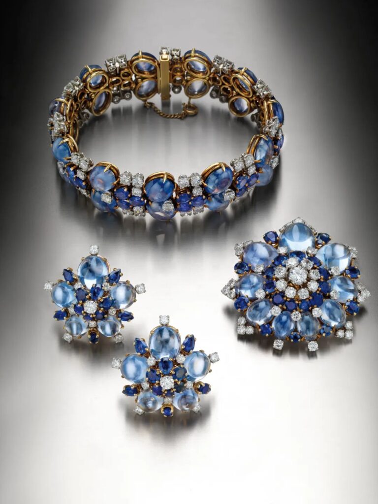 Bulgari cabochon sapphire jewelry, from Anita Ekberg's personal collection