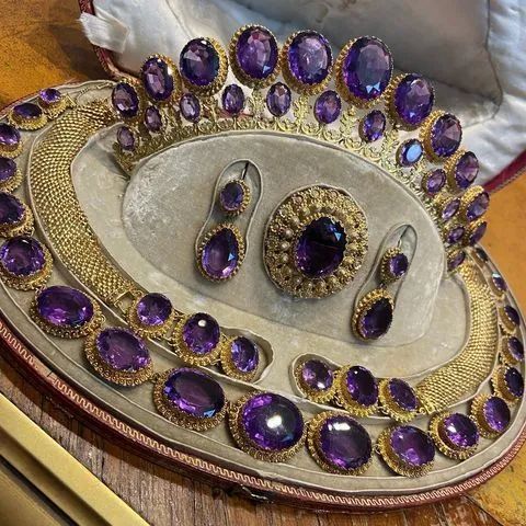 French antique amethyst parure, circa 1820