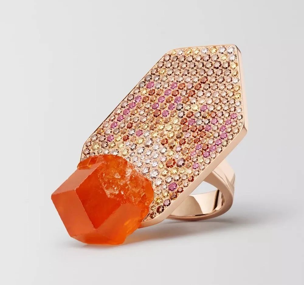 Les Jeux de l'Ombre Rose Gold Ring, by Hermès