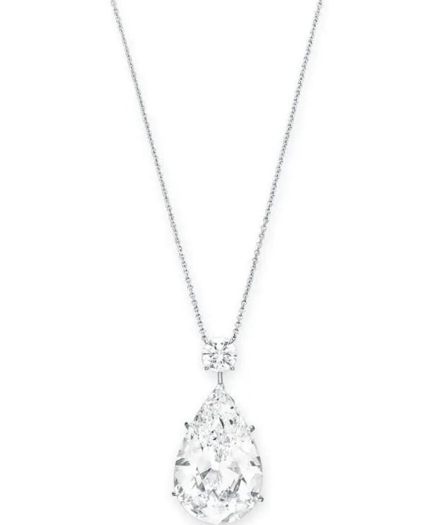 The Teardrop Diamond Pendant Necklace
Christie's New York, October 2012
Sold for: $9,490,500