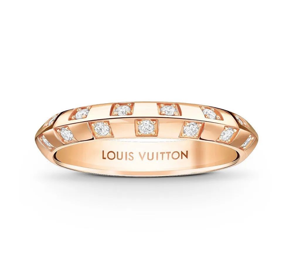 Damier Rose Gold Ring, by Louis Vuitton