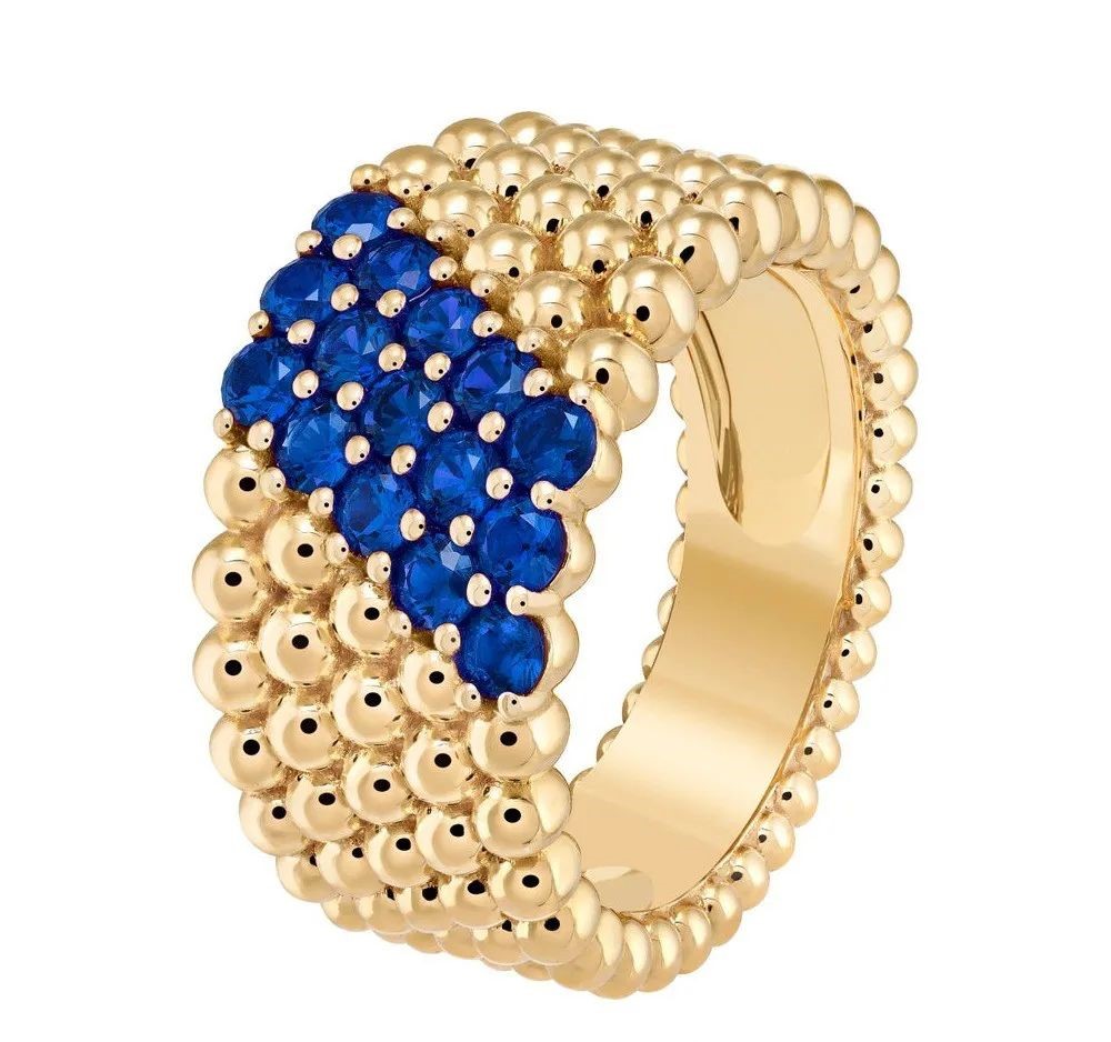 Perlée Couleurs yellow gold ring, by Van Cleef & Arpels