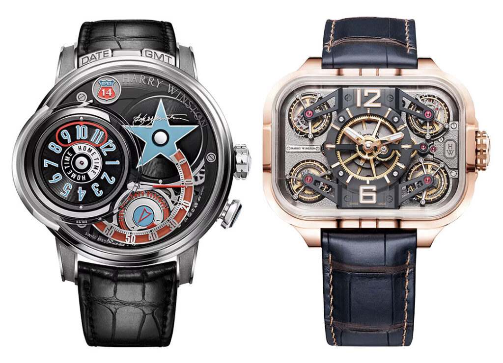 Left: Harry Winston Opus 14 watch
Right: Harry Winston Histoire de Tourbillon Series No. 10