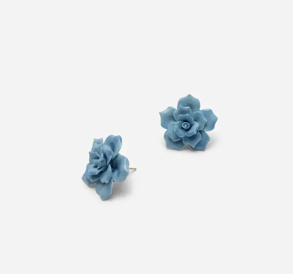 ANDRES GALLARDO-Rose-Blue Rose Studs