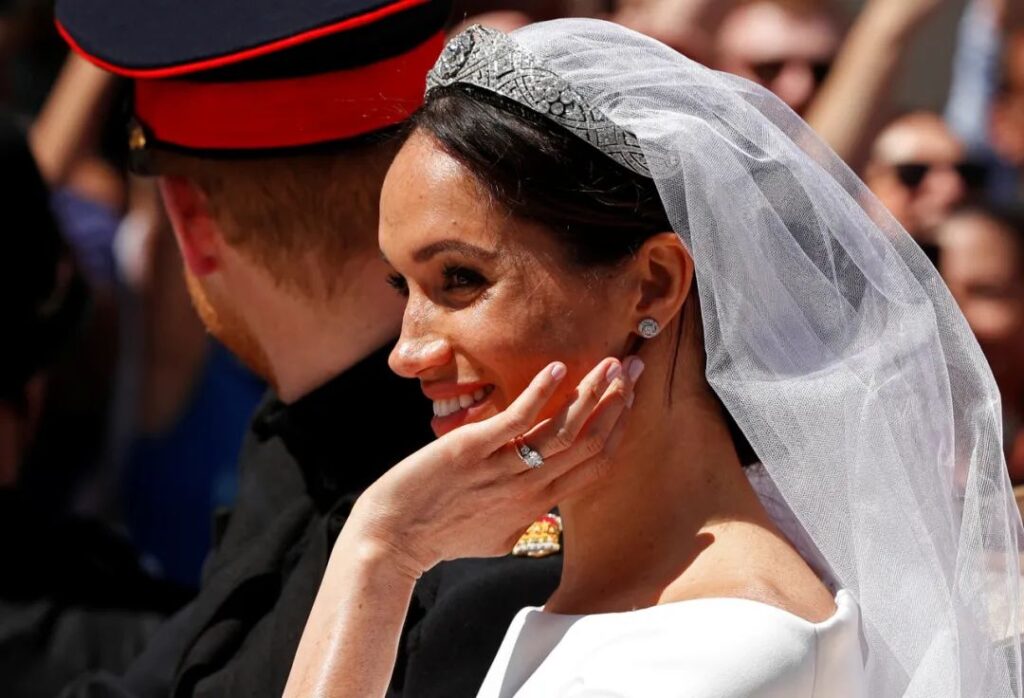 Prince Harry's three-stone diamond ring given to Meghan