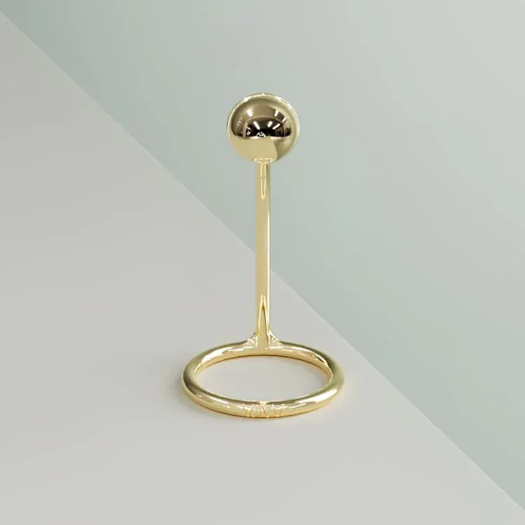 MAM-Midi-Planet Fingertip Ring (Gold)
Jewelry-grade alloy plated with 18K yellow gold