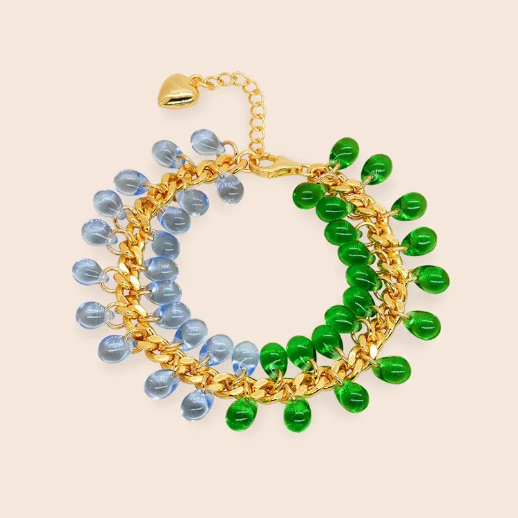 ANNELE WORLD Annele-Sweet 'n Sour Two-tone Bracelet
925 silver plated with 18K yellow gold, handmade glass