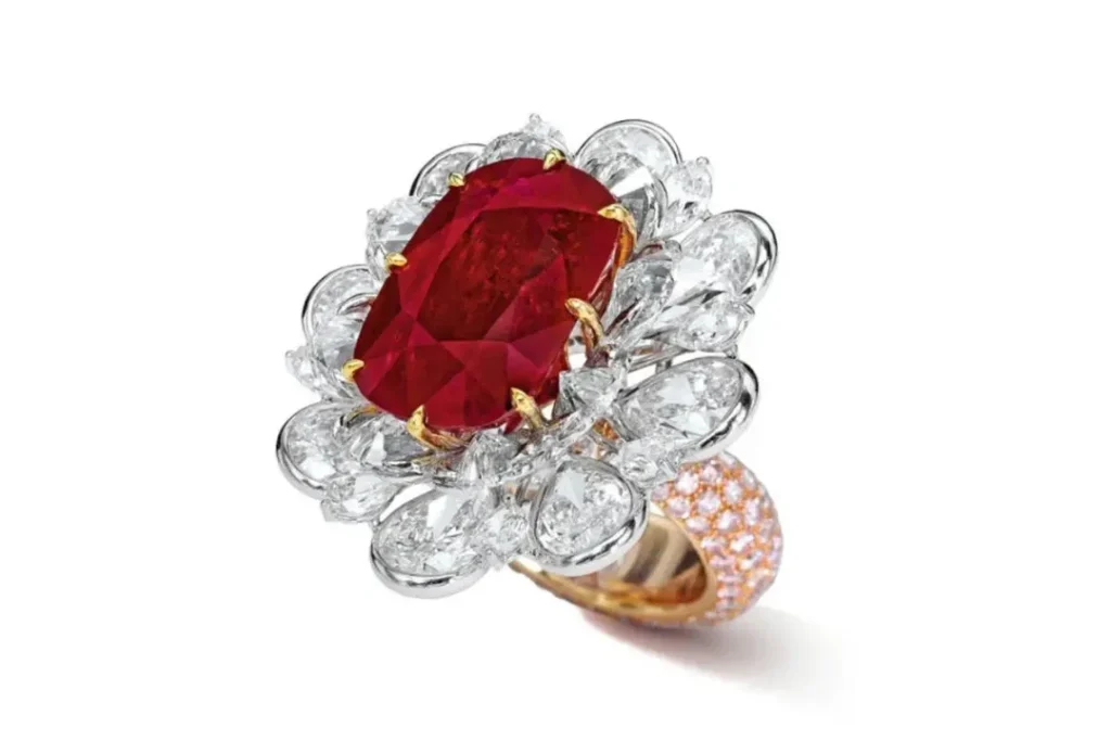 Antique Cushion-Cut Ruby Ring