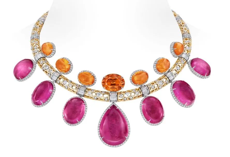 Louis Vuitton
Deep Time High Jewelry Collection, Seed Necklace
Mandarin garnet, tourmaline, diamonds