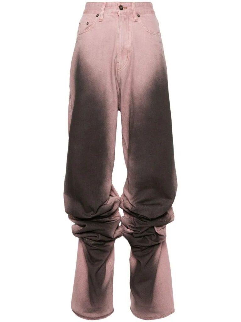 Y/Project gradient effect draped jeans