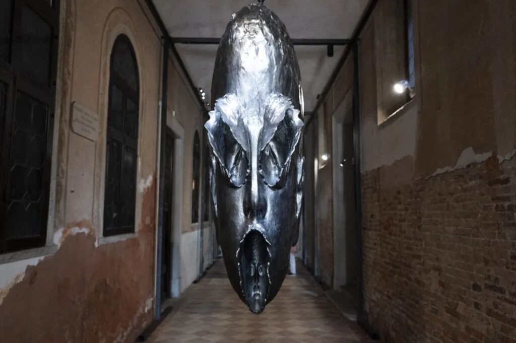 View of Wallace Chan's solo exhibition "TRANSCEND",
Santa Maria della Pietà, Venice, 2024 © Federico Sutera